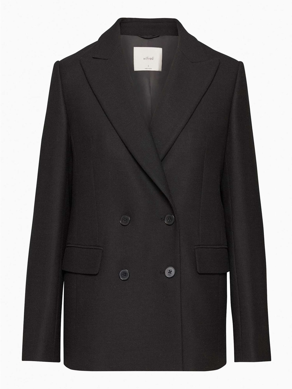 Wilfred Margeaux Black Double-Breasted Tailored Blazer